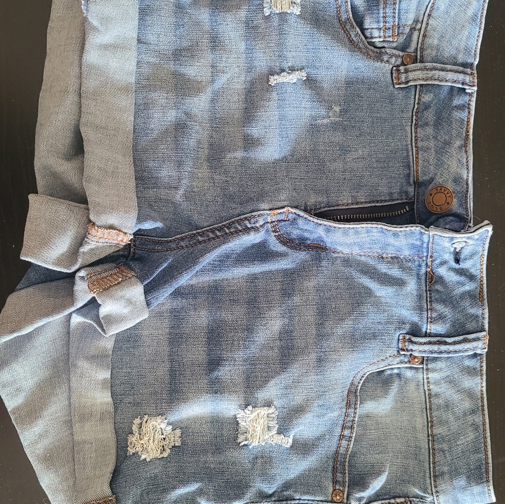 Blue savvy denim shorts